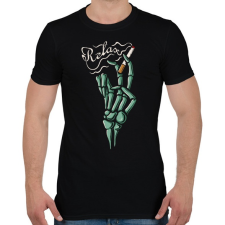 PRINTFASHION Relax - Férfi póló - Fekete férfi póló