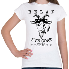 PRINTFASHION Relax kecske - Női póló - Fehér női póló