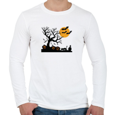 PRINTFASHION Rémisztő Halloween - Férfi hosszú ujjú póló - Fehér férfi póló