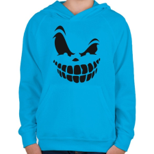 PRINTFASHION Rémisztő mosoly - Gyerek kapucnis pulóver - Azúrkék gyerek pulóver, kardigán