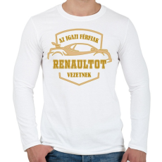 PRINTFASHION Renault sofőr - Férfi hosszú ujjú póló - Fehér