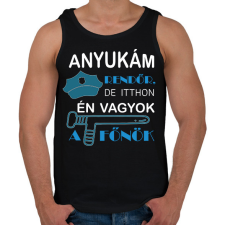 PRINTFASHION rendőr_10 - Férfi atléta - Fekete atléta, trikó