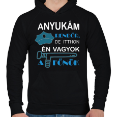 PRINTFASHION rendőr_10 - Férfi kapucnis pulóver - Fekete