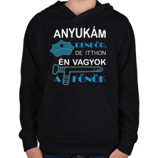 PRINTFASHION rendőr_10 - Gyerek kapucnis pulóver - Fekete