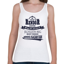 PRINTFASHION Rendőr Igaza - Női atléta - Fehér női trikó