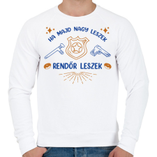 PRINTFASHION Rendőr leszek - Férfi pulóver - Fehér férfi pulóver, kardigán