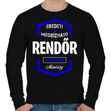 PRINTFASHION Rendőr prémium minőség - Férfi pulóver - Fekete férfi pulóver, kardigán