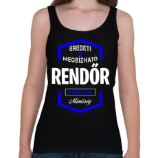 PRINTFASHION Rendőr prémium minőség - Női atléta - Fekete