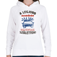 PRINTFASHION Rendőr szülinapja május színes - Női kapucnis pulóver - Fehér női pulóver, kardigán