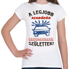 PRINTFASHION Rendőr szülinapja november - Női póló - Fehér női póló