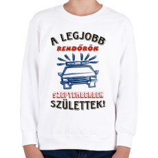 PRINTFASHION Rendőr szülinapja szeptember színes - Gyerek pulóver - Fehér