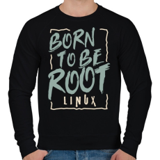 PRINTFASHION Rendszergazdának született - Férfi pulóver - Fekete