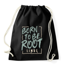 PRINTFASHION Rendszergazdának született - Sportzsák, Tornazsák - Fekete tornazsák