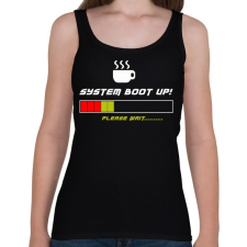 PRINTFASHION rendszerindítás - Női atléta - Fekete női trikó