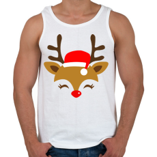 PRINTFASHION Rénszarvas  - Férfi atléta - Fehér