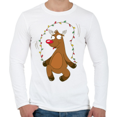 PRINTFASHION Rénszarvas - Férfi hosszú ujjú póló - Fehér