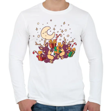 PRINTFASHION Rénszarvas - Férfi hosszú ujjú póló - Fehér
