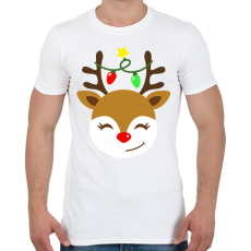 PRINTFASHION Rénszarvas  - Férfi póló - Fehér