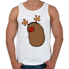 PRINTFASHION Rénszarvas krumpli - Férfi atléta - Fehér