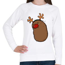 PRINTFASHION Rénszarvas krumpli - Női pulóver - Fehér