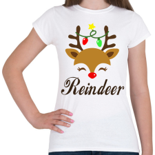 PRINTFASHION Rénszarvas/Reindeer - Női póló - Fehér női póló