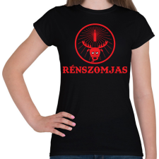 PRINTFASHION Rénszomjas - Női póló - Fekete női póló