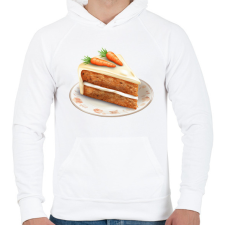 PRINTFASHION Répatorta - Férfi kapucnis pulóver - Fehér férfi pulóver, kardigán