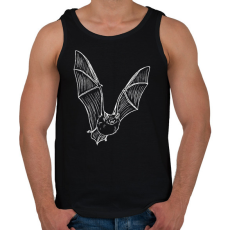 PRINTFASHION Repülő denevér - fehér - Férfi atléta - Fekete