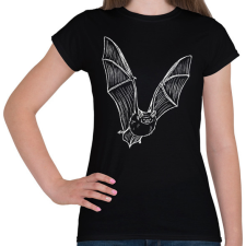 PRINTFASHION Repülő denevér - fehér - Női póló - Fekete női póló