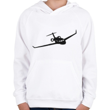 PRINTFASHION Repülő - Gyerek kapucnis pulóver - Fehér gyerek pulóver, kardigán