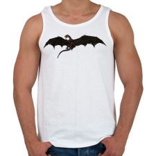 PRINTFASHION Repülő Sárkány - Férfi atléta - Fehér atléta, trikó