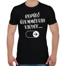 PRINTFASHION Repülő üzemmód - Férfi póló - Fekete