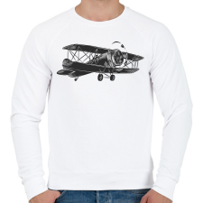 PRINTFASHION repülőgép  - Férfi pulóver - Fehér férfi pulóver, kardigán