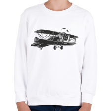 PRINTFASHION repülőgép  - Gyerek pulóver - Fehér gyerek pulóver, kardigán