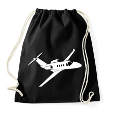 PRINTFASHION repülőgép - Sportzsák, Tornazsák - Fekete tornazsák