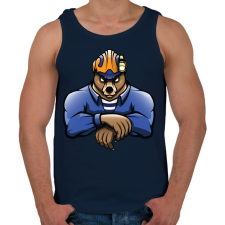 PRINTFASHION Rescue Bear - Férfi atléta - Sötétkék atléta, trikó