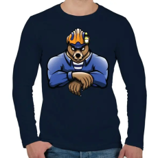 PRINTFASHION Rescue Bear - Férfi hosszú ujjú póló - Sötétkék