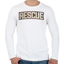 PRINTFASHION Rescue - Férfi hosszú ujjú póló - Fehér férfi póló