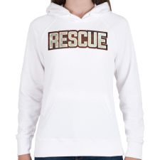 PRINTFASHION Rescue - Női kapucnis pulóver - Fehér női pulóver, kardigán