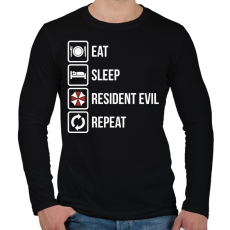 PRINTFASHION Resident Evil - Férfi hosszú ujjú póló - Fekete