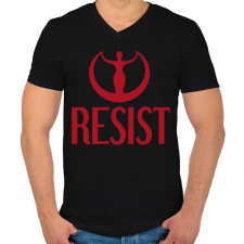 PRINTFASHION Resist - The Handmaid's Tale - Férfi V-nyakú póló - Fekete férfi póló