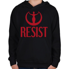 PRINTFASHION Resist - The Handmaid's Tale - Gyerek kapucnis pulóver - Fekete gyerek pulóver, kardigán