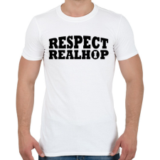 PRINTFASHION Respect - Férfi póló - Fehér férfi póló