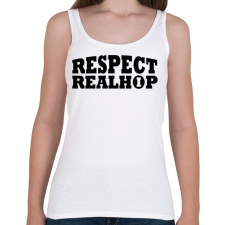 PRINTFASHION Respect - Női atléta - Fehér női trikó