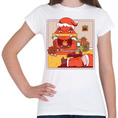 PRINTFASHION Részeg Mikulás - Női póló - Fehér