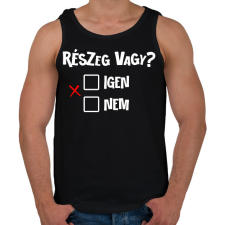 PRINTFASHION Részeg vagy? - fehér - Férfi atléta - Fekete női trikó