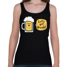 PRINTFASHION Részegedjünk le! - Női atléta - Fekete