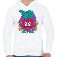 PRINTFASHION Retek - Férfi kapucnis pulóver - Fehér