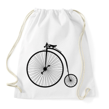 PRINTFASHION Retro bicikli - Sportzsák, Tornazsák - Fehér tornazsák