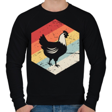 PRINTFASHION Retro csirke - Férfi pulóver - Fekete